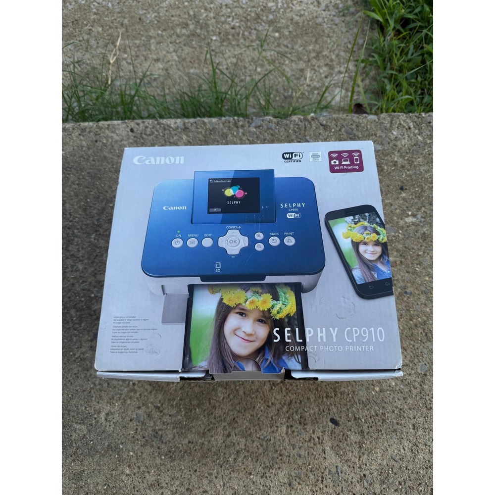 Canon Selphy CP910 Blue Compact Photo Printer Wireless AirPrint 8826B001 NEW